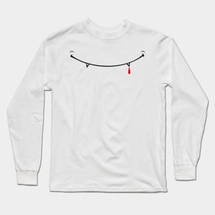 Vampire Mouth Blood Face Smile Long Sleeve T-Shirt